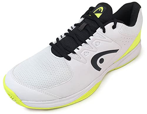 HEAD Unisex Grid Squash-Schuh, Weiß/Gelb, 42 EU