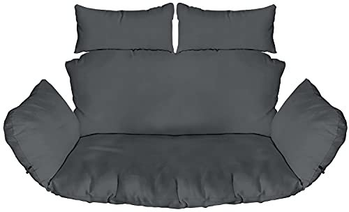 Zwei Personen Kissen Für Hängesessel; Doppelkissen Polster Bodenkissen Für Schwenksessel; Auflage Für Baumwoll Hängeschaukel; Hängekorb; Hängestuhl; Rückenkissen In Der Farbe Graphite [114]