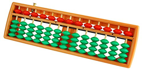 Larcele Perle Arithmétique Abacus Comptage Abaque avec Bouton de Réinitialisation Fournitures Scolaires pour Les étudiant,13 Colonnes SP-02 (Jaune 3)