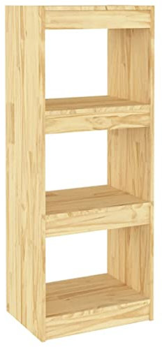 vidaXL Massivholz Kiefer Bücherregal Raumteiler Standregal Wandregal Aktenregal Regal Büroregal Raumtrenner Mehrzweckregal 40x30x103,5cm