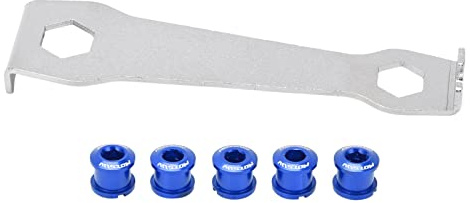 Tiiyee Single Chainring Bolts, Single Chainring Bolts Chain Screws Nails Chain Rings Bolts Crankset Single Chainwheel Bolts Aluminum Alloy Anodic Oxidation for Road Bike Mountain Bike