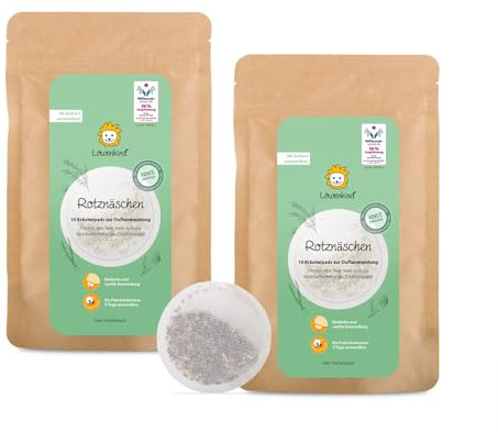 Löwenkind Rotznäschen-Pads 10er Nachfüllpackung (2 Stück) - Natürliche Unterstützung bei Erkältung und verstopfter Nase
