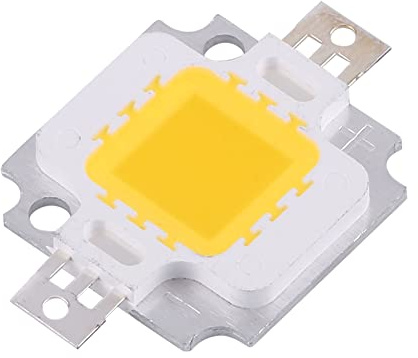 YUMILI COB-LED-Lichtperlen – 10 Stück 10 W LED-SMD-Chip-COB-Glühlampe DC 9-12 V für Lampen-Flut-Glühlampen-Ersatz, warm/kaltweiß(Warmweiß)