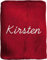 KDO MAGIC - Personalisierte Decke - Gestickter Vorname - Fleecedecke Bestickt - 125x130 cm - Geschenkidee für den Muttertag, Weihnachten (Rot)
