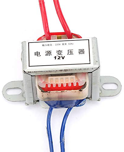 Transformateur de Tension de Sortie AC 12V/24V 12V AC, Transformateur D'isolement 2W Entrée 220V 50Hz Transformateur de Puissance Unique (12V)