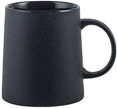 Kaffeetassen Scrub Personality Keramiktasse Steinzeug Schwarz Retro Kaffeetasse Milchteetasse Einfache Tasse für Opa, Oma, Mutter, Vater