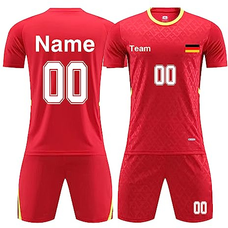 LAIFU Personalisierte Fussball Trikot Kinder Jungen | Trikot Kinder mit Eigenem Namen | Fußball Trikot set | Fußball Geschenke