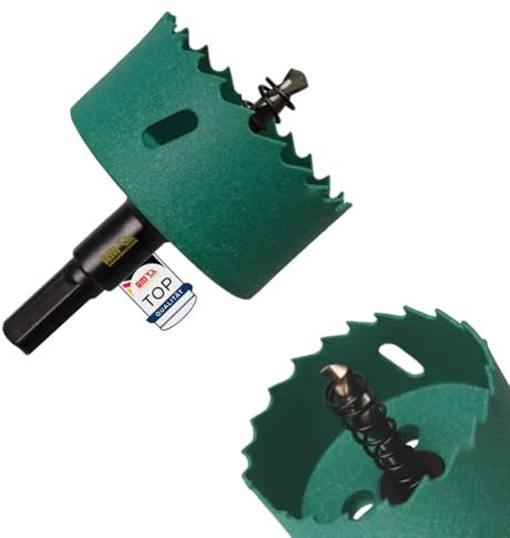 Sierra perforadora HSS bi-metal, 15-200 mm, broca para metal y drywall (120 mm)