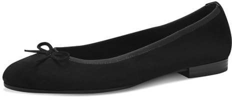 Tamaris Damen Klassische Ballerinas, Frauen Flats,Abendschuhe,Slip-ons,Freizeitschuhe,sportlich,Ballerinen,Pumps,Halbschuhe,flach,Black,38 EU