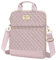 MOSISO Housse Tablette 9-11 Pouces Compatible avec iPad Pro M4&iPad Air M2 11 Pouces 2024,iPad 10&Air 5 10.9,iPad 9/8/7th 10.2,Tab S8/S9 11,Sacoche Quilté Carré avec 2 Poches Avant,Rose