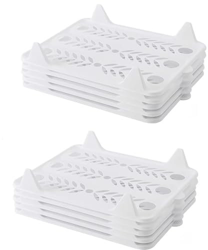 10 Stück Kleiderschrank Organizer T-Shirt, Multifunktionale Kleidung Ordner, Closet Organizer, Separaten Ebenen Faltbrett für Kleidung für Hemden und T-Shirts, Weiß, groß