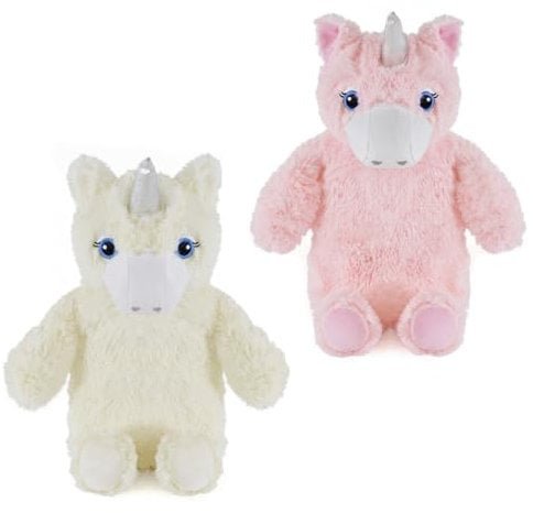 KAV Cute Hot Water Bottle - Ruber Bottle with Low Pile Plush Cover (Unicorn)