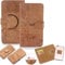 K-S-Trade Protective Case For POCO M6 5G 360° Cover Cork Case Compatible With POCO M6 5G Smartphone Wallet Case Stand Function BookStyle 1x brown