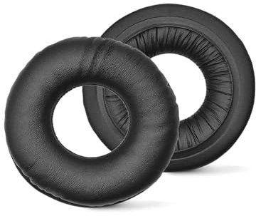 Bamyli 1 Pair Headset Ear Covers,Black Leather Wrinkled Leather Foam Ear Cushions Soft Headphones Pads Compatible with Sony WH-CH500 CH510 ZX330BT 310 110 V250 Earphones