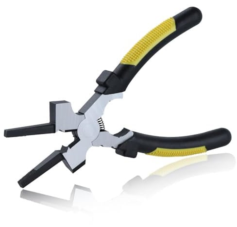 SPEEDWOX Mig Welding Pliers with Measurement Holes 7-in-1 Multi-Function Welding Pliers 7 Welding Hand Tool Mig Nozzle Cleaner Slag Hammer for Scraping Spatter, Wire Drawing and Cutting
