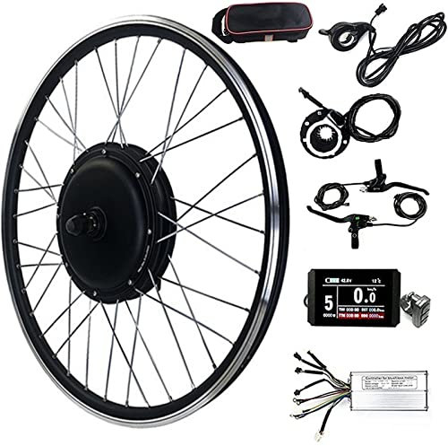 Kit Bici elettrica,Kit di conversione Bici elettrica 48V/1000W Kit di conversione Motore Bicicletta elettrica Kit di conversione Bici elettrica Ruota Anteriore con Display JNS866,4