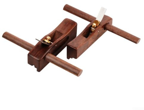 Zilimontt Raboteuse semi-circulaire extérieure en carton séquoia extérieur chanfreinant circulaire pour le travail du bois, comprend 1 rabot concave et 1 rabot convexe (A)