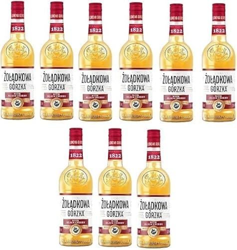 9 Flaschen Zoladkowa Gorzka Black Cherry Wodka 30% Vol. Polnischer Vodka a 0,5L + Space Keks ( 45g ) von Onlineshop Bormann