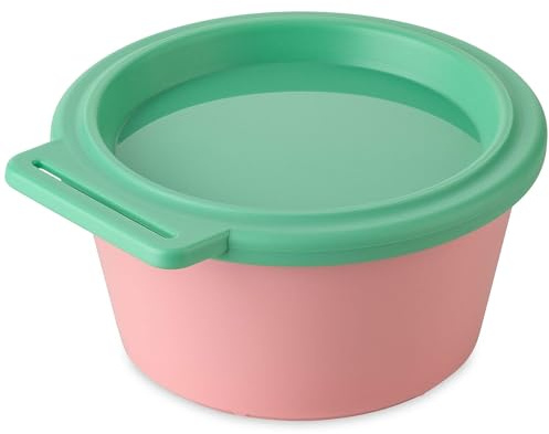 Koziol NORA BOX 250 ml | Frischhaltedose mit Deckel bruchfest auslaufsicher | biozirkulärer Kunststoff spülmaschinen- & gefriergeeignet melaminfrei | Küche Camping Picknick (sweet pink/mid green)
