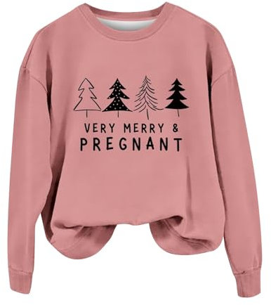 Damen-Sweatshirt, Rundhalsausschnitt, lässig, lässig, für Tarot- und Brauen, klassisches Sweatshirt, Weihnachtskleider für Damen, rose, XXL