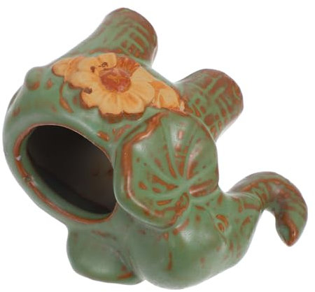 CIMAXIC Elephant Plant Pot Outdoor Rustic Style Ceramic Planter for Succulents