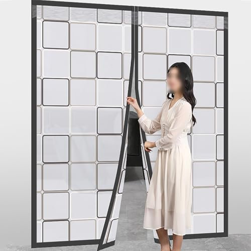 Isolant Thermique Isolation Porte Magnétique,Rideau Porte Entrée EVA Rideau Thermique Anti Froid,Fermeture Automatique,pour Door Salle De Climatisation