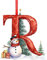 Weihnachtsdeko Acryl Buchstaben Anhänger Weihnachtsbaumschmuck, 2D Acryl Personalisierte Weihnachtsbaum Schmuck Anhänger Christmas Tree Decorations für Wohnzimmer Schlafzimmer (R)
