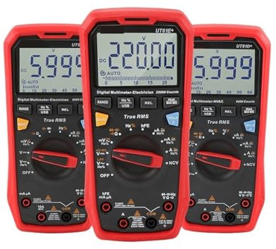 1pc UT61B UT61D UT61E Plus Multimetro Digitale Multimetro 22000 Conti AC DC Amperometro Voltmetro Multitester(UT61E Plus)