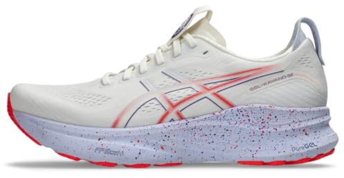 ASICS Men's Gel-Kayano 32 Running Shoes, Cream/Edo Purple, 10.5 UK
