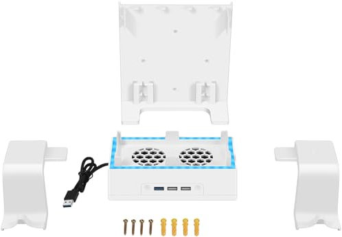 NOLOWY Wall-mounted Storage Cooling Dock Fan Set for Wall Mount Bracket Built-in Double Fans