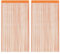 vidaXL Fadenvorhänge 2 STK. Orange 100x250 cm, Fadengardine, Fransenvorhang, Gardine, Türvorhang, Vorhang, Vorhang mit Stangentasche, Raumteiler