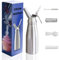 Professional Cream Whipper, 500ml Brushed Aluminium, 3 Nozzles (Straight, Tulip, Star), Compatible with N2O Gas Cartridges, Easy to Clean, Perfect for Whipped Cream & Dessert Decorations
