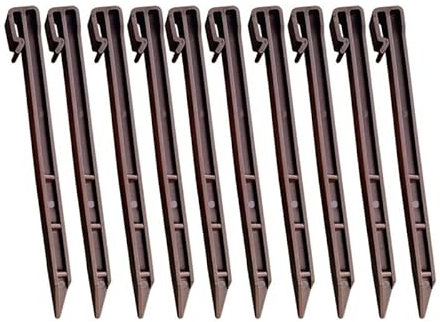 20 Bordure de Jardin Piquets d’ancrage,Bordure de Gazon Flexible Bordurette de Pelouse Aspect Naturel (Le Brun)