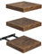 FURNITABLE Schweberegal 3er Set Kompakt 20x20cm Wandregal MDF für Bad, Küche, Flur - Vintagebraun