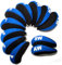 11pcs Golf Iron Head Covers with Number Printed #4-9,PW,SW,AW,LWx2 Golf Headcovers for Iron Club (Blue)