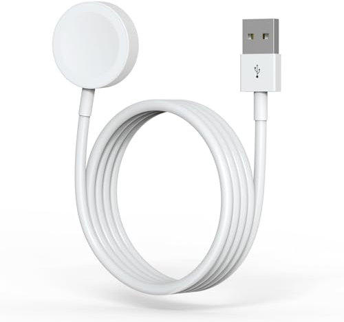 Cargador para Apple Watch, Cargador USB Inalámbrico Magnético Rápido para iwatch, Cable de Carga Portátil USB de 1m para Reloj Compatible con Serie Apple Watch 10/9/8/7/6/5/4/3/2/1/Ultra 2/SE