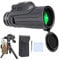 Telescopio monocular para smartphone compacto impermeable, monocular de gran ampliación con trípode de 80 x 100, gran ampliación BAK-4, prisma para observación de aves, senderismo, caza, observación
