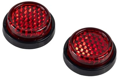 RIDERR 2 x 20mm Self Adhesive Motorcycle Number Plate Reflectors