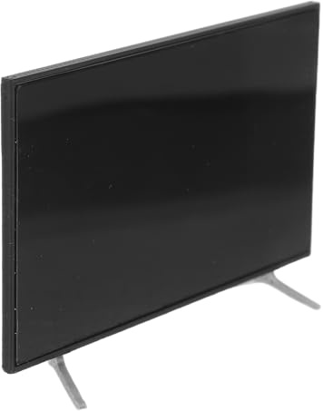 LOPUNER Fernseher für Puppenhaus Realistisches Tv Modell mit Stilvollem Design Tragbar und Langlebig für Wohnzimmer Dekoration Stückschwarzer Bildschirm