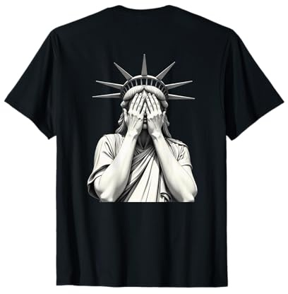 Aufdruck Sad of Liberty auf der Rückseite T-Shirt