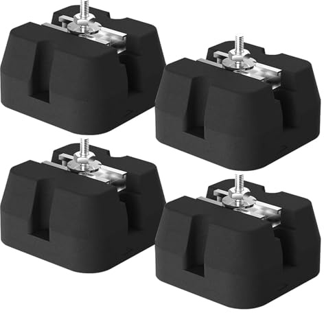 4pcs Air Conditioning Anti Vibration Pad Isolator Rubber Pad, Air Conditioning External Unit Anti Vibration Cushion, Floor Mount Base Kit, for Air Conditioner Heat Pump, Anti Slip Pad(7cm/2.7in)
