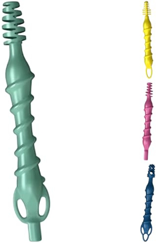 4 Pcs Ear Cleaner Set, Reusable Flexible Ear Cleaner with Winding Cleaning Tool Design, 4 Soft PVC Heads in Unique Shapes for Earwax Removal and Itch Comfort, 5.1 in / 13 cm Travel and Home Kit