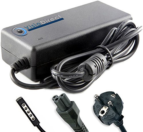 Visiodirect® Alimentation Compatible avec Tablette Microsoft Surface RT RT 2 Pro Pro 2 12V 3.6A Chargeur Adaptateur
