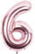 40 Zoll Riese Helium Folienballon 0 to 9 Roségold Ballon Geburtstag Hochzeitsfeier Digitale Dekorationen Nummer 6