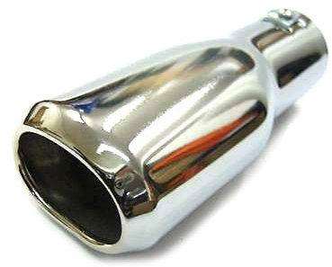 Auspuffblende Oval Endrohr Edelstahl Auto Endrohrblenden Auspuffendrohr Auspuffrohr Tuning Universell Schalldampf Blende Sport Oval Chrom Auspuffspitzen