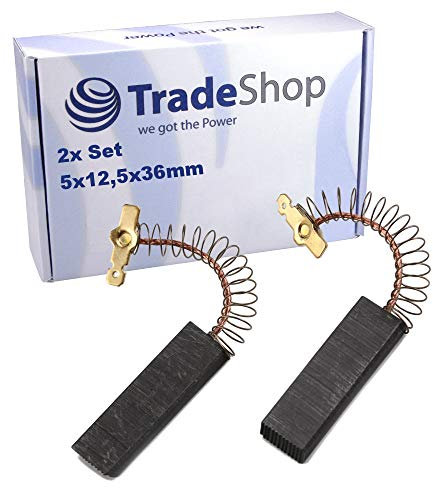 2x Kohlebürsten Carbon-Bürste Schleifkohle 5 * 12,5mm für Bosch Waschmaschinen Maxx 5 Maxx 6 Maxx 7 Berlina SilencePerfect Tuaa Euro-Classic 1000