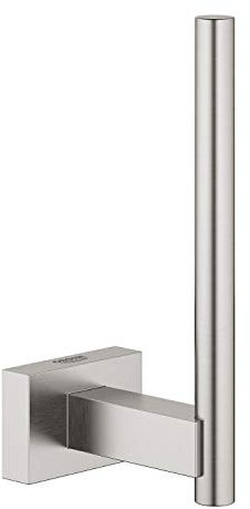 GROHE Essentials Cube | Badaccessoires - Reservepapierhalter | Verdeckte Befestigung | supersteel | 40623DC1