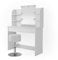 Vicco Schminktisch Charlotte, Kosmetiktisch mit Spiegel, Weiß, 108 cm + LED und Hocker