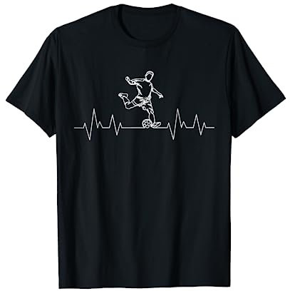Fussball Herzschlag Puls Fussballer Geschenk T-Shirt