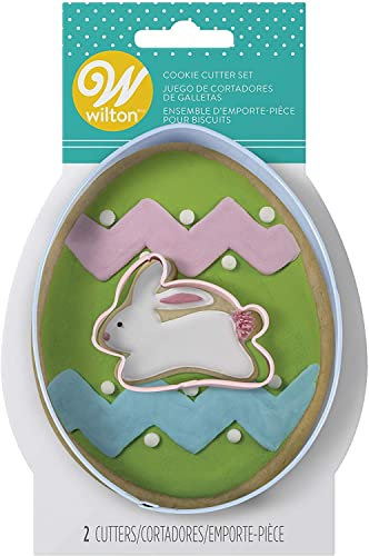 Metal Cookie Cutter 2/Pkg-Egg, Mini Bunny